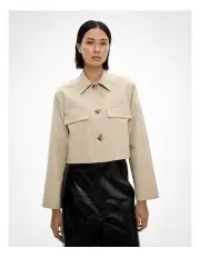 [Witchery] Cotton Drill Jacket in Oak