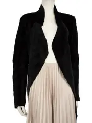 Black Open Front Coat