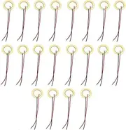 20mm Copper Disc Piezo Buzzer 2 Poles Buzzer Acoustic Pickup Transducer Elements, for Acoustic Instrument, Touch Sensors, Mic Drum Triggers, Buzzers (20)