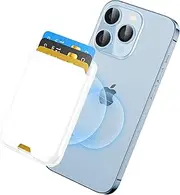 Magnetic Wallet Card Holder for Apple iPhone with Magsafe, Wallet for iPhone 16/15/14/13/12 Series, Holds 3 Cards, Snow White