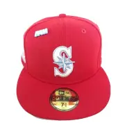 FAM Ltd New Era 59Fifty SEATTLE MARINERS 40th Anniversary Red Blue Sky UV 7 5/8