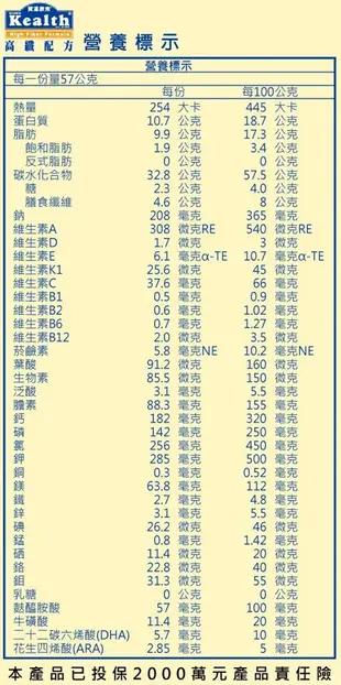 寶瀛康素 高纖配方(57g/包x14包) (9折)