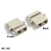 KNTK Fiber Optic Adapter SC/SC Duplex Multi-Mode Beige Coupler Connector