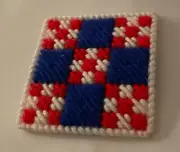 Plastic Canvas Magnet "Patriotic Quilt Patch" NEW