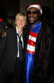 Ellen DeGeneres and Isaac Hayes at the My VH-1 Awards After Party - Old Photo 1