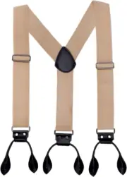 Men'S Y-Back Suspenders, 2'' Wide Adjustable Suspenders with Button End, Elastic