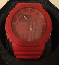 在飛比找Yahoo!奇摩拍賣優惠-紅色全新 CASIO G-SHOCK GA2100-1A 八