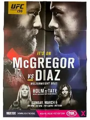 UFC 196 McGREGOR v DIAZ FIGHT PROMOTION POSTER. Rare