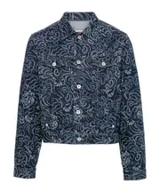 Kenzo Star Tiger Buttoned Denim Jacket L Blue