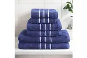 6 Pack Bath Towels Set Cotton Towel Navy