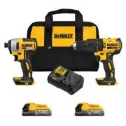 DEWALT 20V MAX Drill and Impact Driver, Power Tool Set (DCK274E2) IN HAND