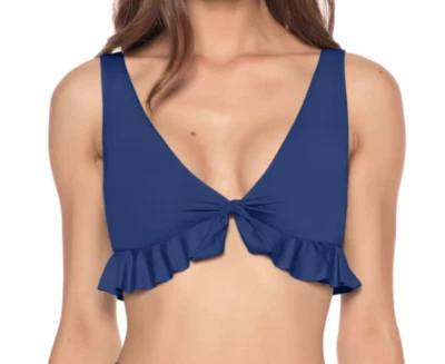 Isabella Rose Double Take Ruffled Bralette Bikini Top Women’s Size L L70111