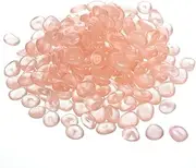 sourcing map 100pcs Glow Rocks 13-17mm Glow Pebbles Decoration in the Dark Luminous Stones Decor DIY Decorative Light Pink for Garden, Potted Plant, Fish Tank