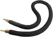 GDPKIALSLZ, Hanging Rope Crowd Control Rope, Long Stanchion Rope Foam Core/Queue Barrier Rope, for Hotels Front Lobby, Easy to Install(Black,Length 2.7M/8.9Ft/106In)