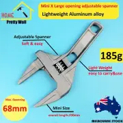 Wide Jaw Wrench Shifter Spanner 9-68mm Adjustable Light Duty Key Hand Tool Light