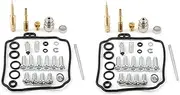 WOODEY 2Sets Motorcycle Carburetor Gaskets Jets Rebuild Kit for Y&amaha XVS65A XVS65 XV65ATS V-Star 650 Classic Custom Silverad