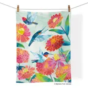 WerkShoppe Cotton Kitchen Tea Towel Drying Dish Cloth Rect 53.5x71cm Hummers