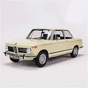 Scale Finished Model Car 1:18 for BMW 2002 Tii Alloy Car Model Diecast Metal Vehicle Display Collection Die Cast Model Miniature Replica Car(Yellow)