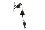 Mr Gecko Cast Iron Cat Wind Chime With Bell Handcrafted Good Sound