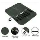 Waxed Canvas Knife Bag 7 Pocket Professional Foldable Chef Knife Roll Bag For Ca