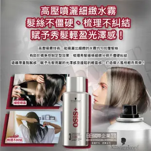 德國Schwarzkopf施華蔻-OSiS+強力定型瞬乾持久美髮造型噴霧-3號100ml/銀罐 (6.4折)