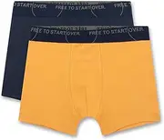 [Sanetta] Boys' Hipshorts (Double Pack) Blue | High-Quality and Sustainable Underwear for Boys Made of Cotton Mix Contents: Set of 2 Underwear for Boys, Blue