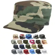 Military Fatigue Cap Fitted Tactical Uniform Camo Hat Army Field Patrol Hunting
