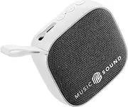 Music Sound - MINI - Bluetooth Speaker - 3 Watt Power - 4 Hours Playtime - Compact and Portable - Soft and Colorful Fabric Surfaces - White