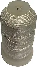 (FF) - CREATA White Silk Spool/Silk Cord/Beading Cord/Size FF / 115yds / /100% Silk Thread/Jewellery Making/Tassel-Making/Embroidery-Making