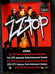 Zz Top, Australian Touring Vintage Poster 1999