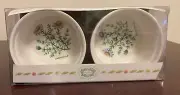 KENT POTTERY Ramekin Custard Dish Chamomile Botanical Design Set of 2 NEW