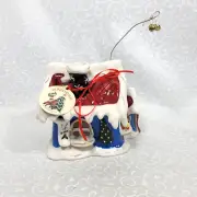 Blue Sky Clayworks Heather Goldminc Jingle Bell Toy Repair Shop Tea Light House