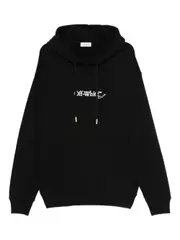 [Off-White] Off-White-Felpa Con Cappuccio Con Logo Ricamato-Uomo L