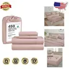 Sophisticated 4PC Cotton Bed Sheet Set - Deep Pocket 450 Thread Count, Full Size