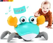 Baby Toys Infant Crawling Crab: Tummy Time Toy Gifts 3 4 5 6 7 8 9 10 11 12 Babi