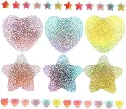 HOODANCOS 30pcs Heart Star Push Pins Wall Decorative Pushpin Decorative Thumb Tacks for Cork Board Office Craft Tacks Star Pattern Pins