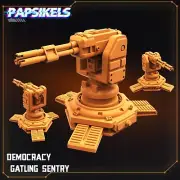 Democracy Gatling Sentry | Hell Jumpers | 32mm scale | Papsikels