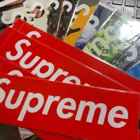 在飛比找蝦皮購物優惠-Supreme Box Logo Sticker 紅色log