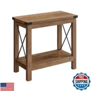 VASAGLE 2-Tier End Table, Side Table with Bottom Shelf, Nightstand for Small
