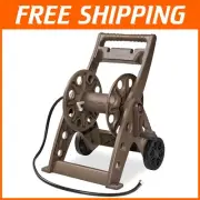 Compact Drop Down Hose Cart, Bronze Finish - Perfect for Garden Organization