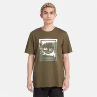 在飛比找ETMall東森購物網優惠-Timberland 男款葉綠色印花LOGO短袖T恤|A2K