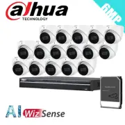 Dahua 16 x 6MP DH-IPC-HDW3666EMP-S-AUS Turret Security Camera, Starlight, SMD 4.