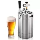 NutriChef Homebrew Double Wall Mini Keg Beer Dispenser - 64 oz. Double Wall