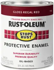 7765502 Protective Enamel Paint Stops Rust, 32-Ounce, Gloss Regal Red