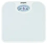 Propert 130kg Mechanical Bathroom Scales Weight Checker Kilo Stone - White