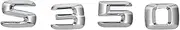 SCPCKZETZN Car Trunk Lid Rear Emblem Badge Chrome Letters S 350 for S Class 220SE W111 W116 W126 W140 W220 W221 W222 S350