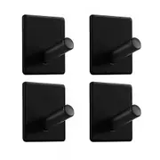 4 Packs Adhesive Hooks Heavy Duty Wall Hooks Waterproof Stainless Steel Hooks