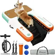 FBSPORT Inflatable Dog Boat Ramp Floating Dock Water Ramp Ladder for Pool, Boat, Non-Slip EVA Floating Ladder for Dog Up to 220 LBs, Safe & Easy Access