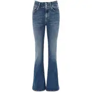 Replay Newluz Flared-Fit Bootcut Jeans Blue 27 WAIST