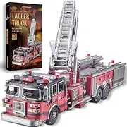 Piececool 3D Metal Puzzles for Adults, Ladder Truck Model Kits Building, Challenge to Assemble DIY Craft Kits, Best Birthday Christams Gifts - 354 Pcs